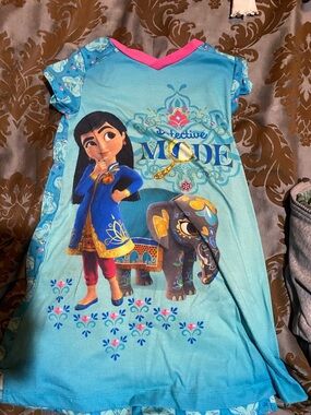 Disney Turquoise Nightshirt with Pink Trim
